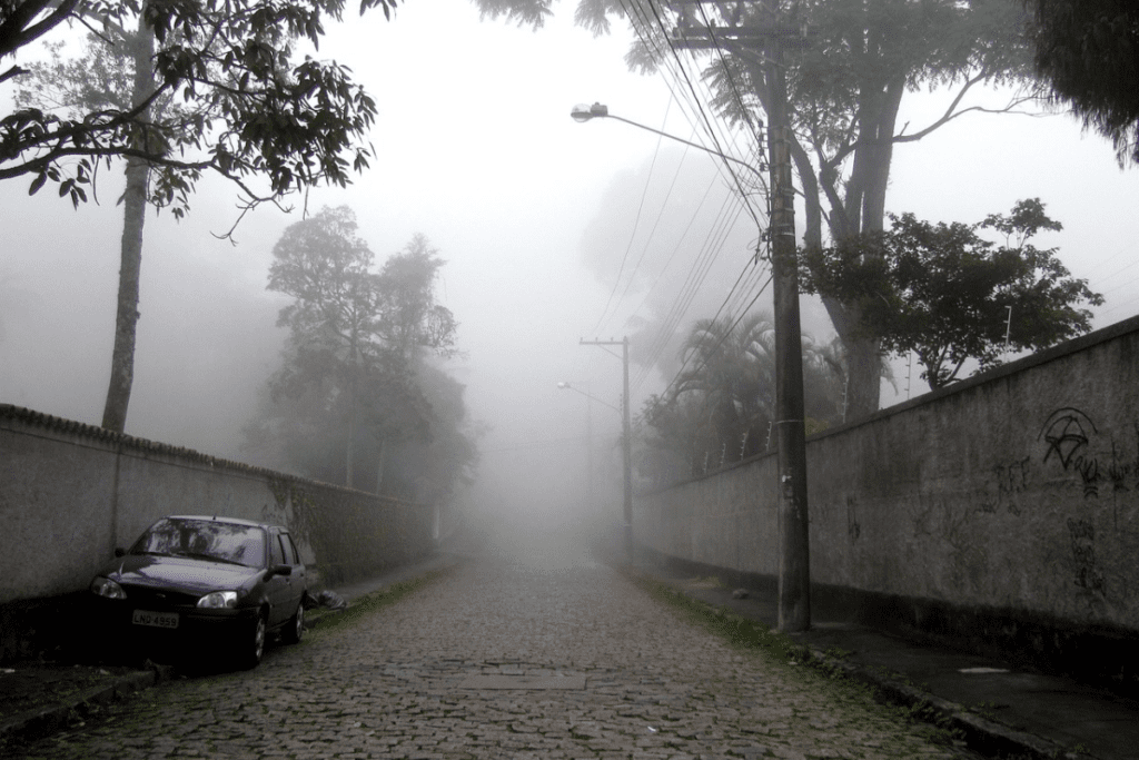 Rua do bairro Quitandinha.