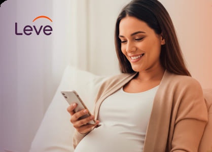 Gestante cliente da leve está sendo atendida online.