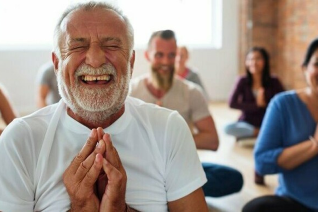 Meditação na terceira idade.