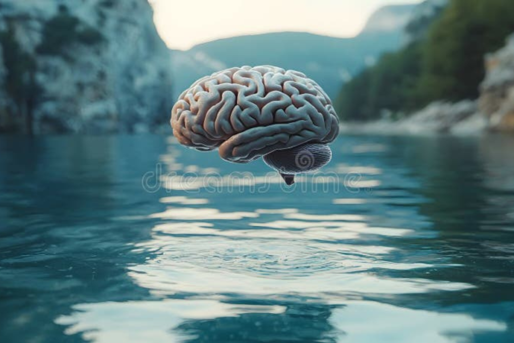 Cérebro e água .