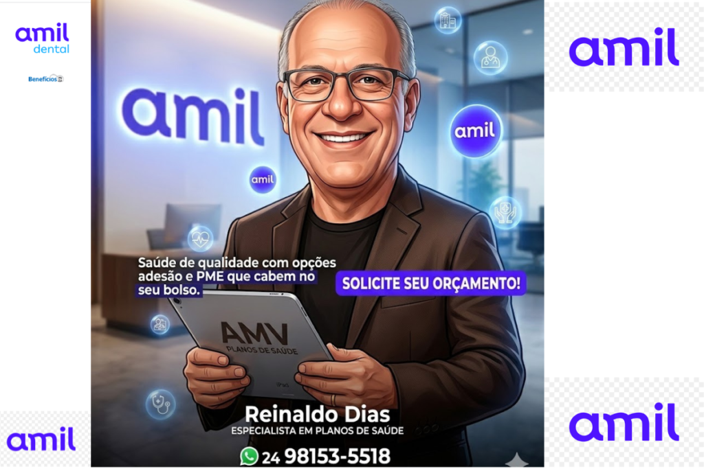 Corretor Reinaldo Dias da AMV planos de saúde.