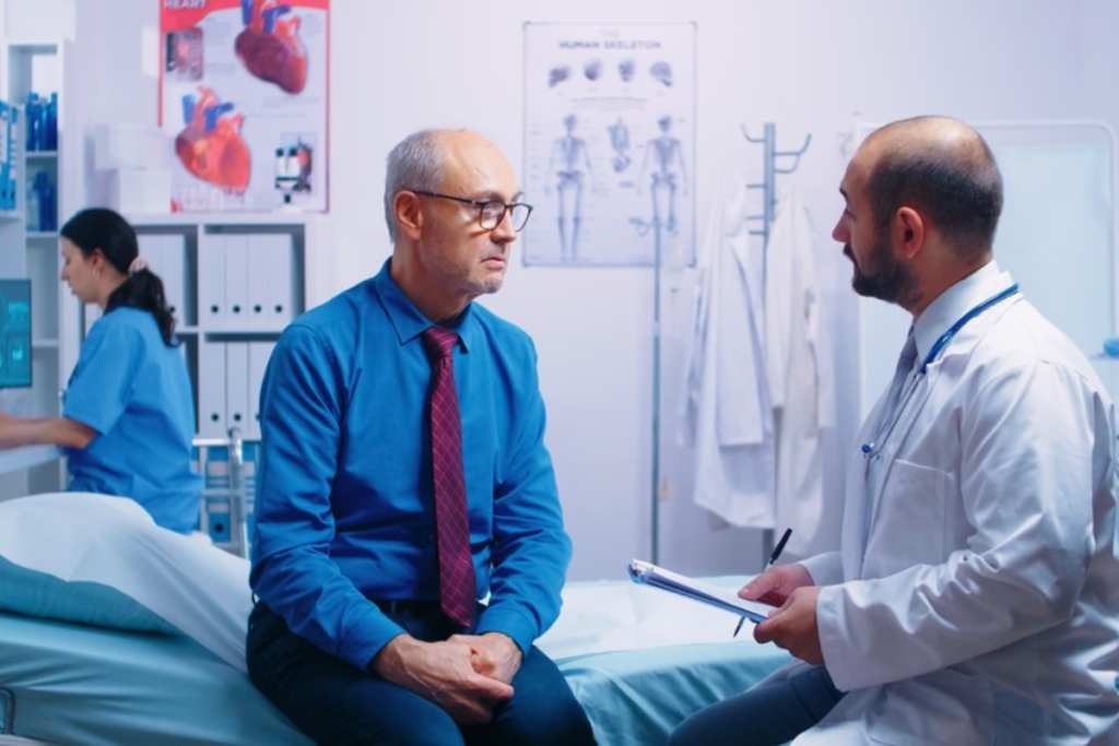 Homem e a relutância em buscar médicos.