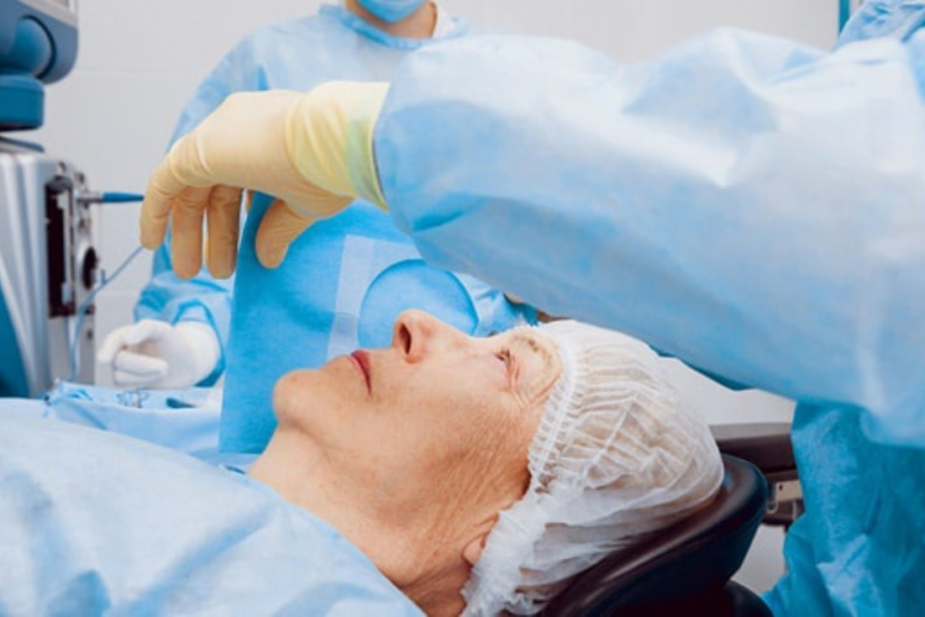 Cuidados após cirurgia de catarata.