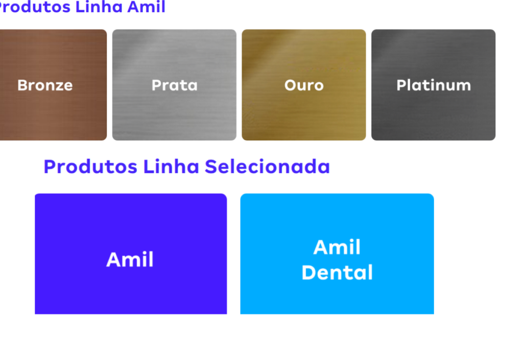 Produtos da linha Amil teresópolis RJ.