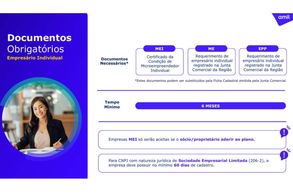 Documentos obrigatórios para contratar Amil PME.