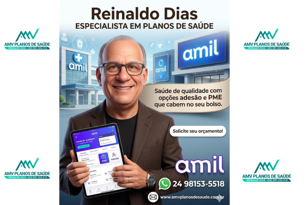 Corretor Reinaldo Dias Amil Petrópolis.