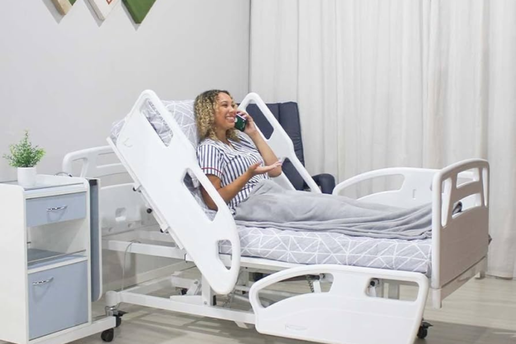 Paciente em hospital conveniado a planos médicos no Brasil.