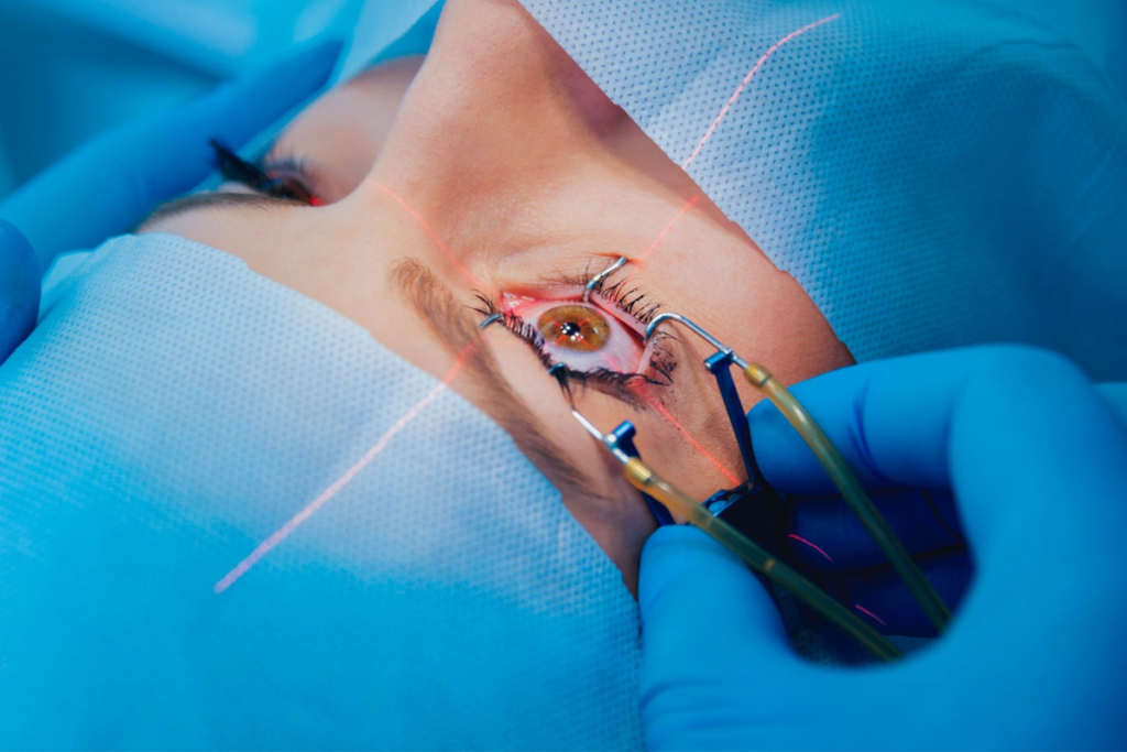 Cirurgia oftalmológica refrativa com amil.