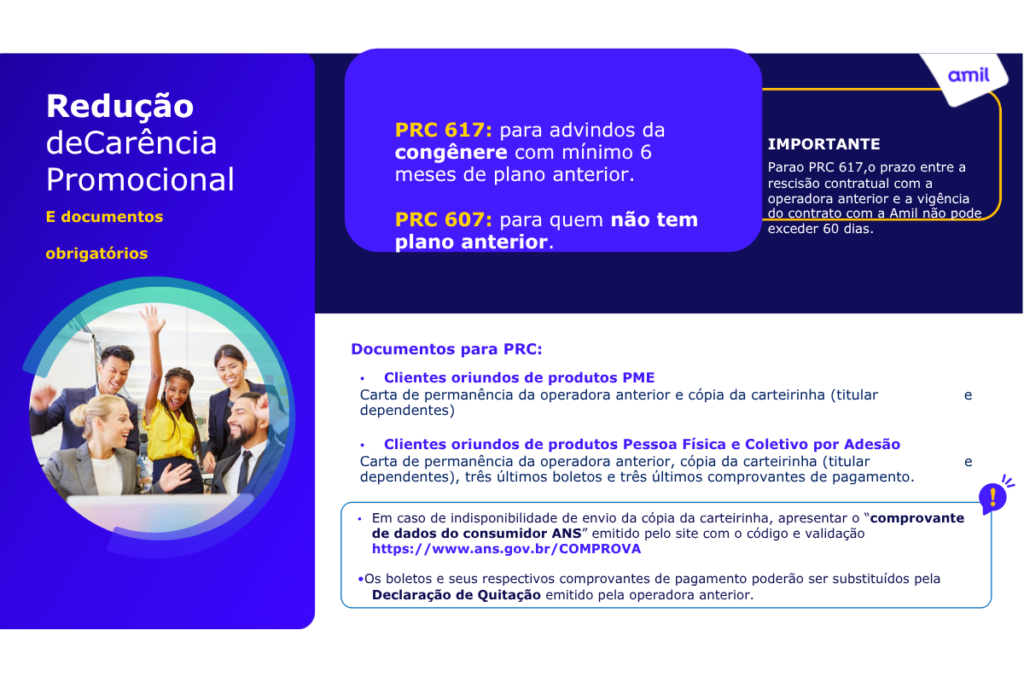 Redução de carências AMIL.