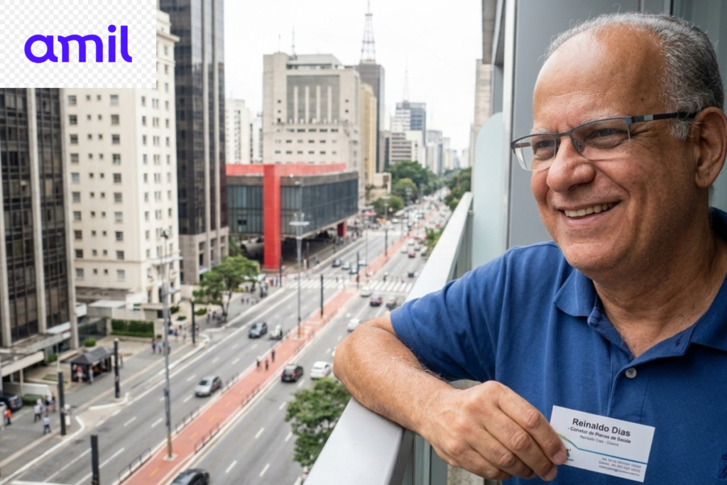 Corretor Reinaldo da AMV Planos de saúde SP.